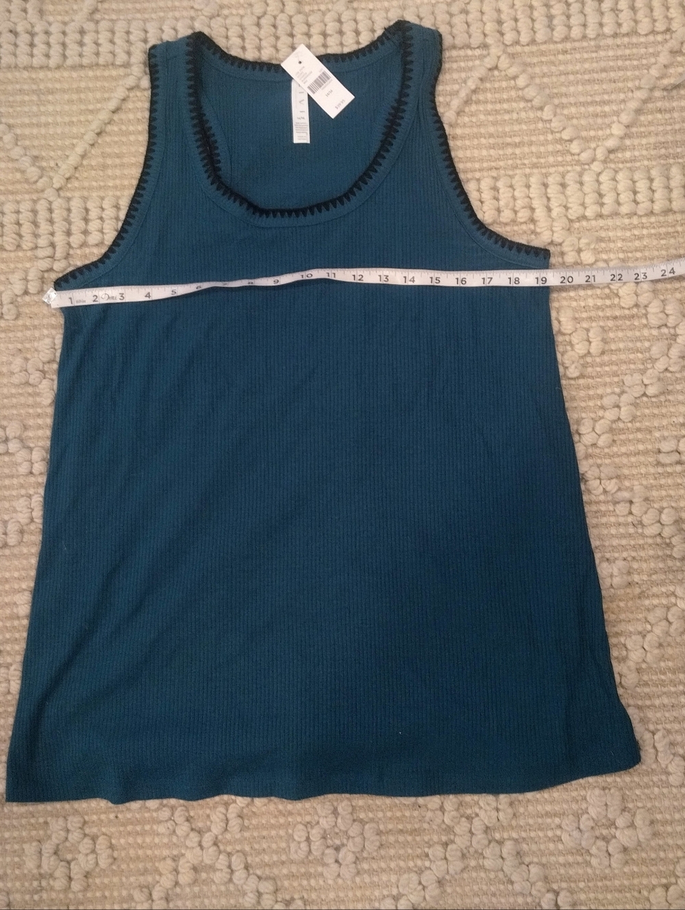 LIVI Ribbed Crochet-Detail Tank - Picture 6 of 6